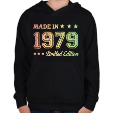 PRINTFASHION 1979 - Gyerek kapucnis pulóver - Fekete gyerek pulóver, kardigán