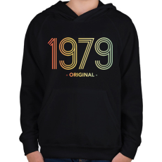 PRINTFASHION 1979 - Gyerek kapucnis pulóver - Fekete