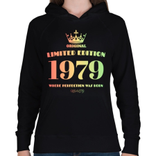 PRINTFASHION 1979 - Női kapucnis pulóver - Fekete női pulóver, kardigán