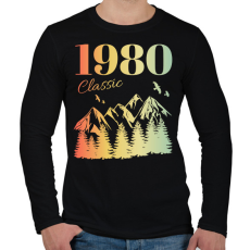 PRINTFASHION 1980 - Férfi hosszú ujjú póló - Fekete