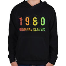 PRINTFASHION 1980 - Gyerek kapucnis pulóver - Fekete