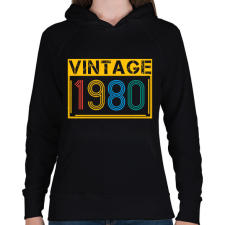PRINTFASHION 1980 - Női kapucnis pulóver - Fekete női pulóver, kardigán