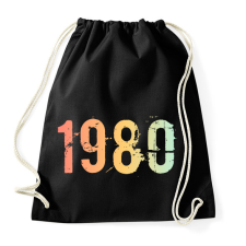 PRINTFASHION 1980 - Sportzsák, Tornazsák - Fekete tornazsák