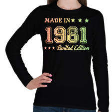 PRINTFASHION 1981 - Női hosszú ujjú póló - Fekete női póló