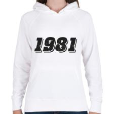 PRINTFASHION 1981 - Női kapucnis pulóver - Fehér női pulóver, kardigán