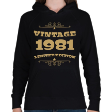 PRINTFASHION 1981 - Női kapucnis pulóver - Fekete női pulóver, kardigán
