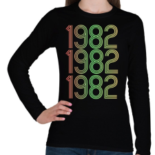 PRINTFASHION 1982 - Női hosszú ujjú póló - Fekete női póló