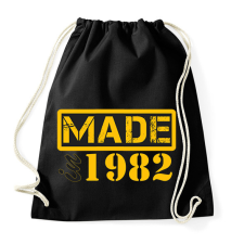 PRINTFASHION 1982 - Sportzsák, Tornazsák - Fekete tornazsák