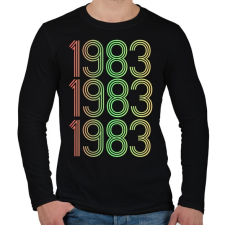 PRINTFASHION 1983 - Férfi hosszú ujjú póló - Fekete férfi póló
