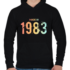 PRINTFASHION 1983 - Férfi kapucnis pulóver - Fekete női pulóver, kardigán