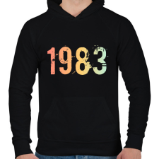 PRINTFASHION 1983 - Férfi kapucnis pulóver - Fekete férfi pulóver, kardigán