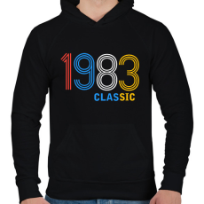 PRINTFASHION 1983 - Férfi kapucnis pulóver - Fekete