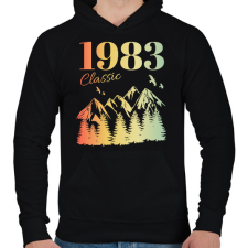 PRINTFASHION 1983 - Férfi kapucnis pulóver - Fekete férfi pulóver, kardigán