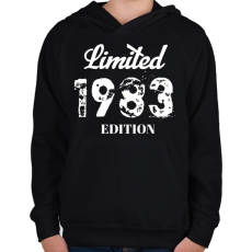 PRINTFASHION 1983 - Gyerek kapucnis pulóver - Fekete