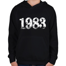 PRINTFASHION 1983 - Gyerek kapucnis pulóver - Fekete gyerek pulóver, kardigán