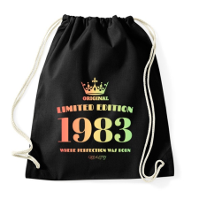PRINTFASHION 1983 - Sportzsák, Tornazsák - Fekete tornazsák