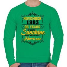 PRINTFASHION 1983 Születésnap - Napfény egy kis hurrikánnal! - Férfi pulóver - Zöld férfi pulóver, kardigán