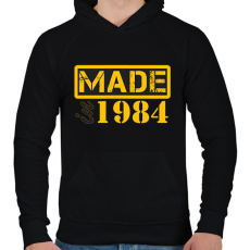 PRINTFASHION 1984 - Férfi kapucnis pulóver - Fekete