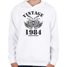 PRINTFASHION 1984 - Gyerek kapucnis pulóver - Fehér