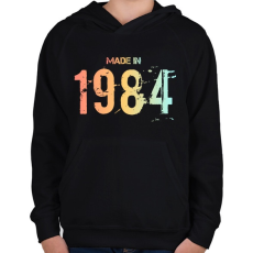 PRINTFASHION 1984 - Gyerek kapucnis pulóver - Fekete