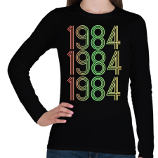 PRINTFASHION 1984 - Női hosszú ujjú póló - Fekete női póló