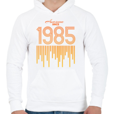 PRINTFASHION 1985 - Férfi kapucnis pulóver - Fehér férfi pulóver, kardigán