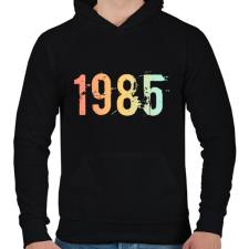 PRINTFASHION 1985 - Férfi kapucnis pulóver - Fekete férfi pulóver, kardigán