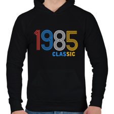 PRINTFASHION 1985 - Férfi kapucnis pulóver - Fekete férfi pulóver, kardigán
