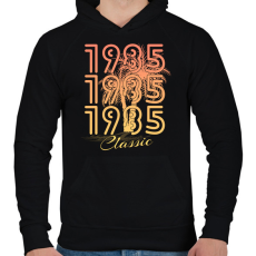 PRINTFASHION 1985 - Férfi kapucnis pulóver - Fekete