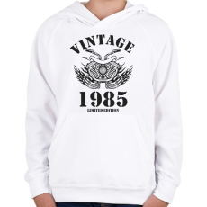 PRINTFASHION 1985 - Gyerek kapucnis pulóver - Fehér