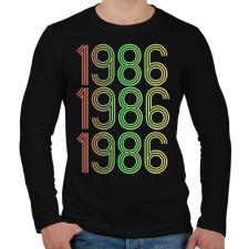 PRINTFASHION 1986 - Férfi hosszú ujjú póló - Fekete férfi póló