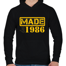 PRINTFASHION 1986 - Férfi kapucnis pulóver - Fekete férfi pulóver, kardigán