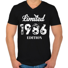 PRINTFASHION 1986 - Férfi V-nyakú póló - Fekete