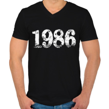 PRINTFASHION 1986 - Férfi V-nyakú póló - Fekete férfi póló