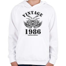 PRINTFASHION 1986 - Gyerek kapucnis pulóver - Fehér
