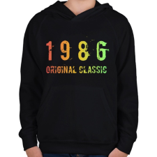 PRINTFASHION 1986 - Gyerek kapucnis pulóver - Fekete gyerek pulóver, kardigán