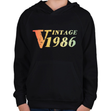 PRINTFASHION 1986 - Gyerek kapucnis pulóver - Fekete gyerek pulóver, kardigán