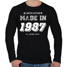 PRINTFASHION 1987 - Férfi hosszú ujjú póló - Fekete