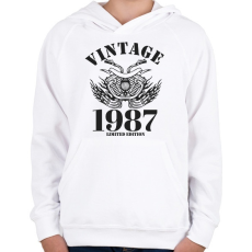 PRINTFASHION 1987 - Gyerek kapucnis pulóver - Fehér