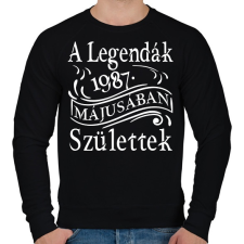 PRINTFASHION 1987 legenda születésnap - Férfi pulóver - Fekete férfi pulóver, kardigán