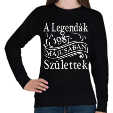 PRINTFASHION 1987 legenda születésnap - Női pulóver - Fekete női pulóver, kardigán