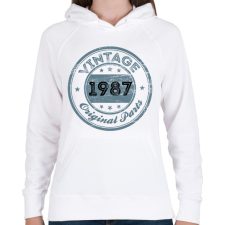 PRINTFASHION 1987 - Női kapucnis pulóver - Fehér női pulóver, kardigán