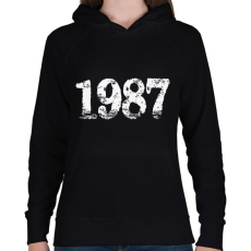 PRINTFASHION 1987 - Női kapucnis pulóver - Fekete