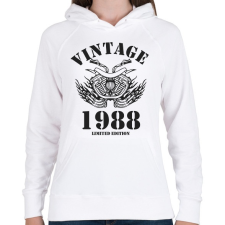 PRINTFASHION 1988 - Női kapucnis pulóver - Fehér női pulóver, kardigán