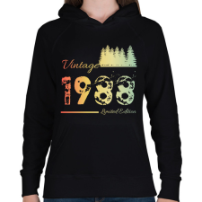 PRINTFASHION 1988 - Női kapucnis pulóver - Fekete női pulóver, kardigán
