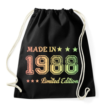 PRINTFASHION 1988 - Sportzsák, Tornazsák - Fekete tornazsák