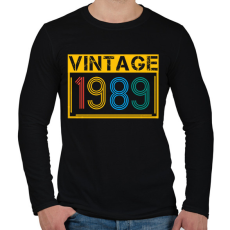 PRINTFASHION 1989 - Férfi hosszú ujjú póló - Fekete