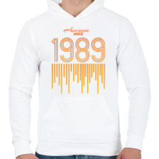 PRINTFASHION 1989 - Férfi kapucnis pulóver - Fehér férfi pulóver, kardigán