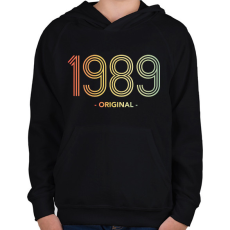 PRINTFASHION 1989 - Gyerek kapucnis pulóver - Fekete