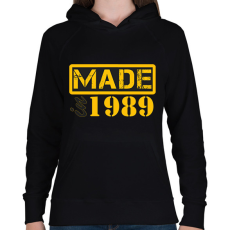 PRINTFASHION 1989 - Női kapucnis pulóver - Fekete
